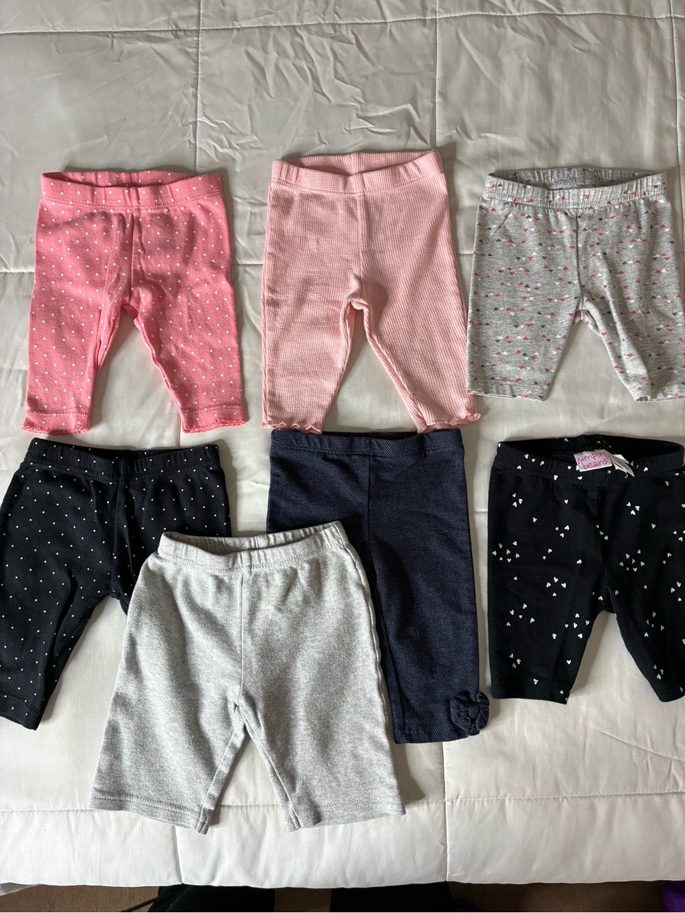7 Piece Baby Girl Pants Bundle | 3 Months | Carter’s, Jumping Beans & More